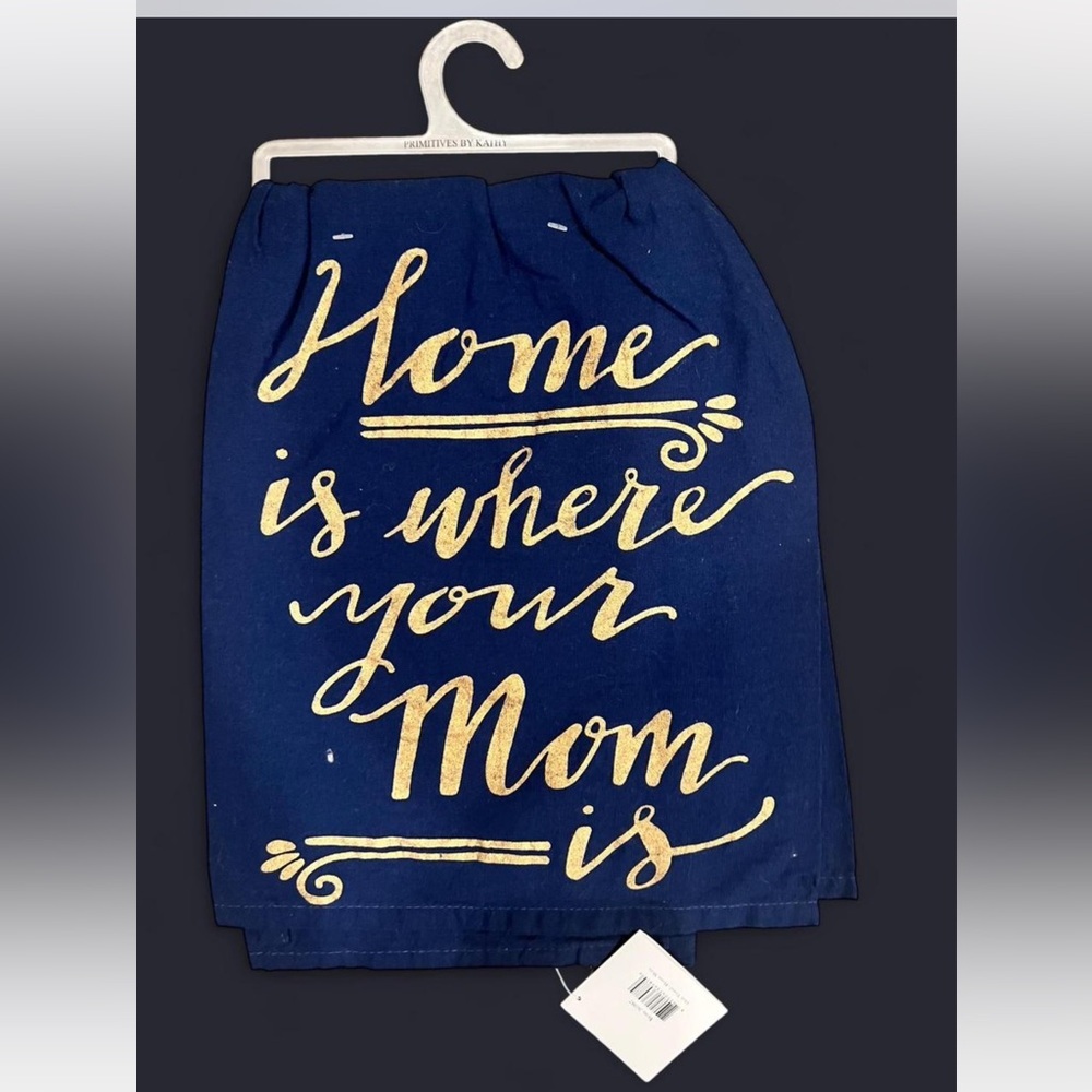 Primitives by Kathy Navy and Gold Mom Towel
